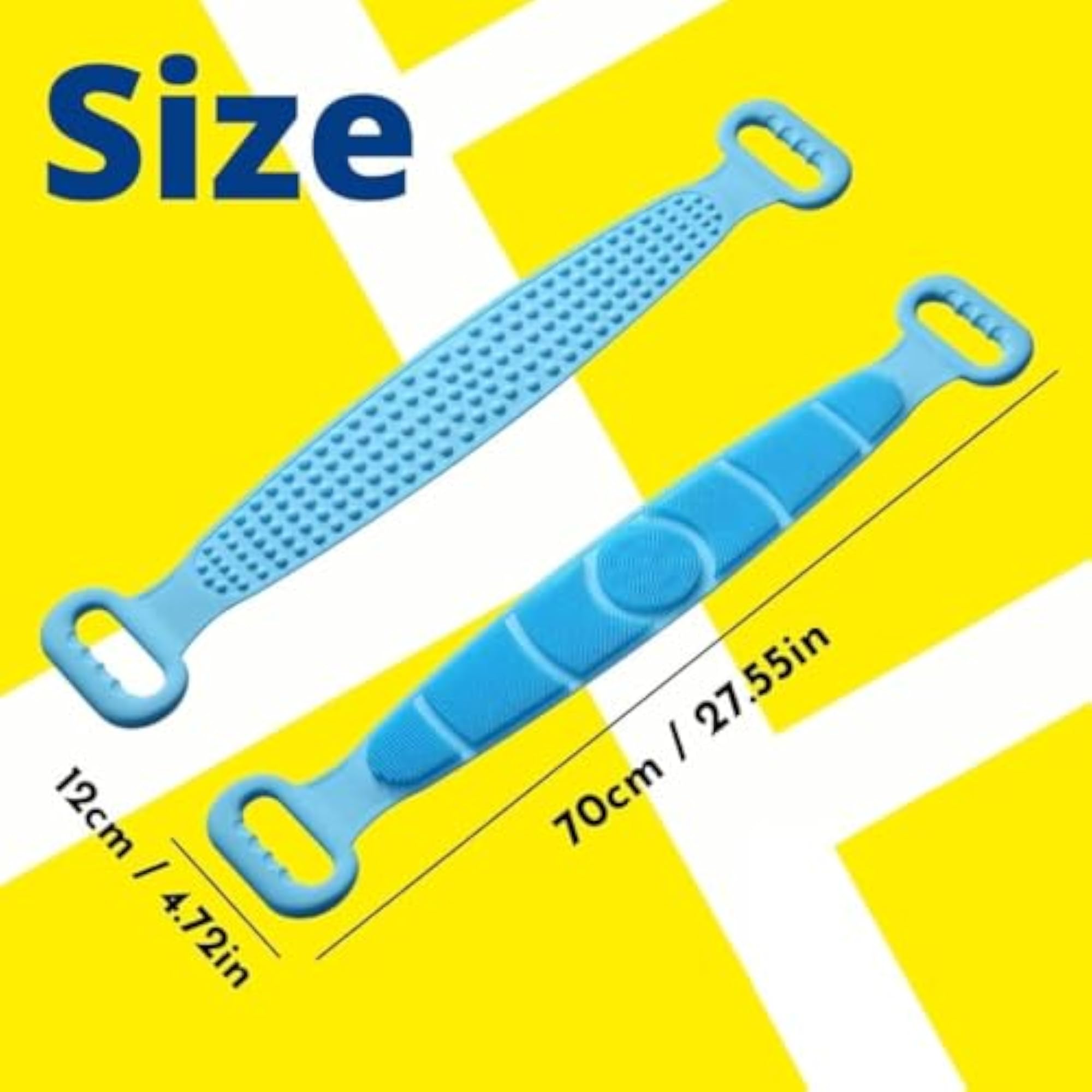 Silicone Back Body Scrubber Bath Brush with Long Handle